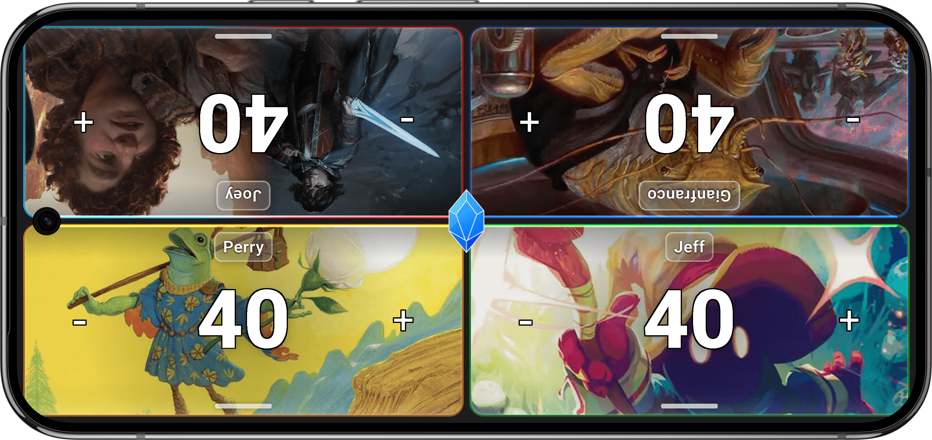 Rhystic landing page showing the app interface and features