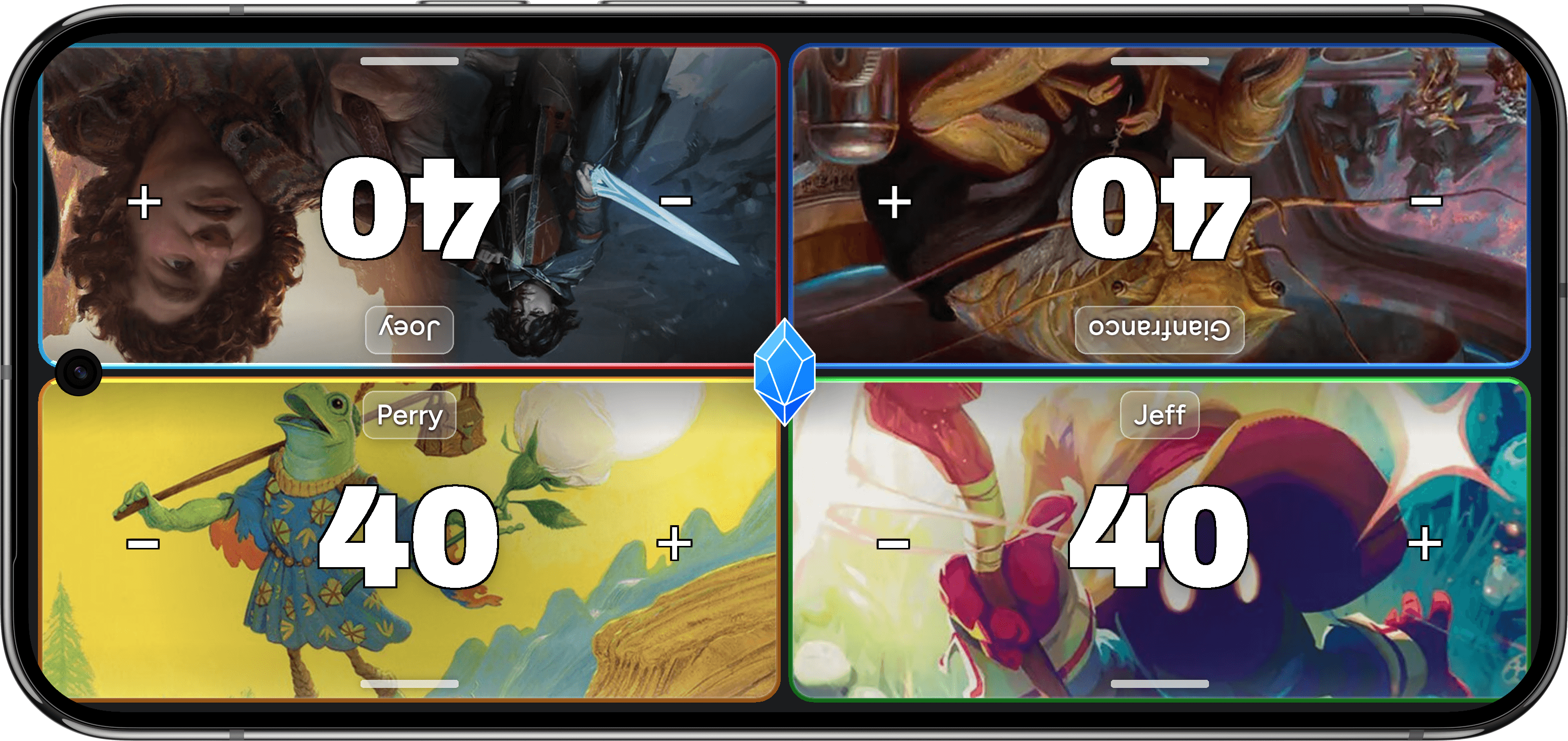 Rhystic landing page showing the app interface and features